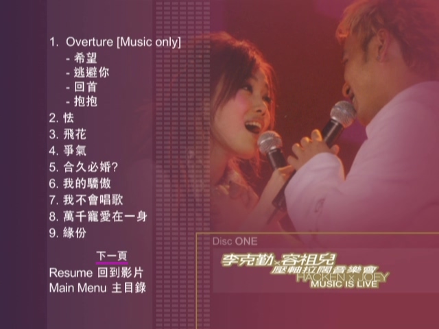 图片[2]-李克勤×容祖儿 2004 拉阔压轴音乐会 [双视角] [2D9/6.54G+6.73G] [环球]-金曲拾光机 - MusiCore@乐影带