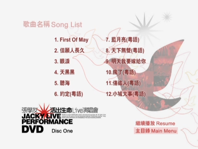 图片[2]-张学友 2004 活出生命Live演唱会 [双视角] [DVD原盘/2D9/5.57G+6.82G] [环球]-金曲拾光机 - MusiCore@乐影带