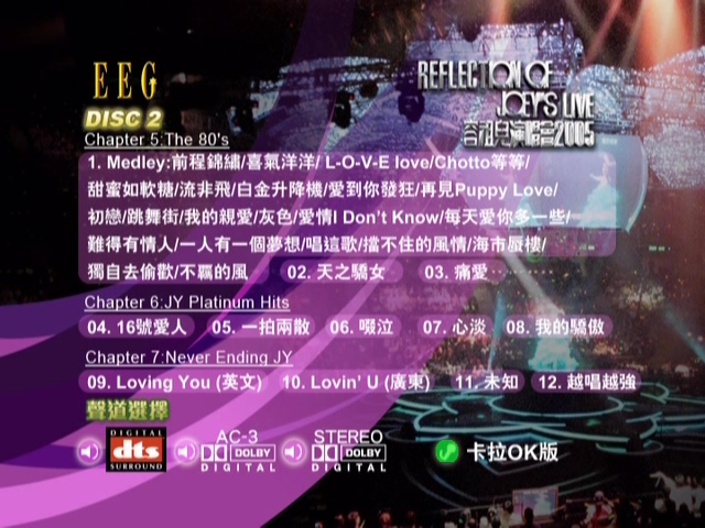 图片[4]-容祖儿 2005 Reflection of Joey’s Live 演唱会 [DVD原盘/2D9+1D5/6.9G+6.28G+3.61G] [英皇]-金曲拾光机 - MusiCore@乐影带
