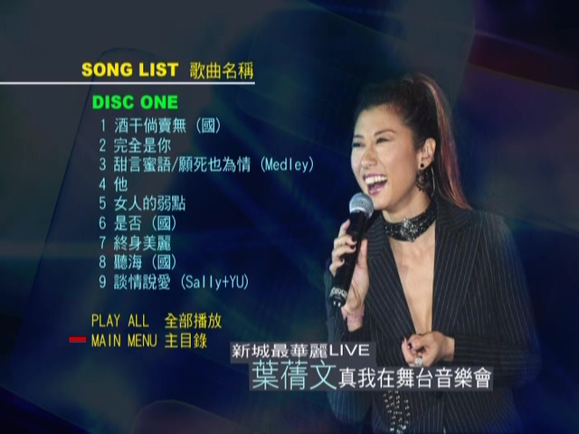 图片[2]-叶倩文 2002 真我在舞台音乐会 [双视角] [DVD原盘/2D5/4.25G+3.52G] [红音乐]-金曲拾光机 - MusiCore@乐影带